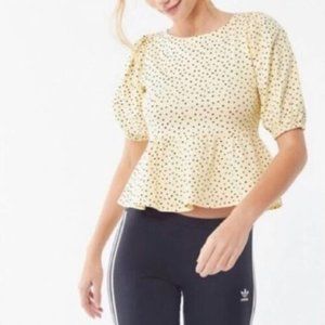 Urban Outfitters Polka Dot Peplum Top | Size M